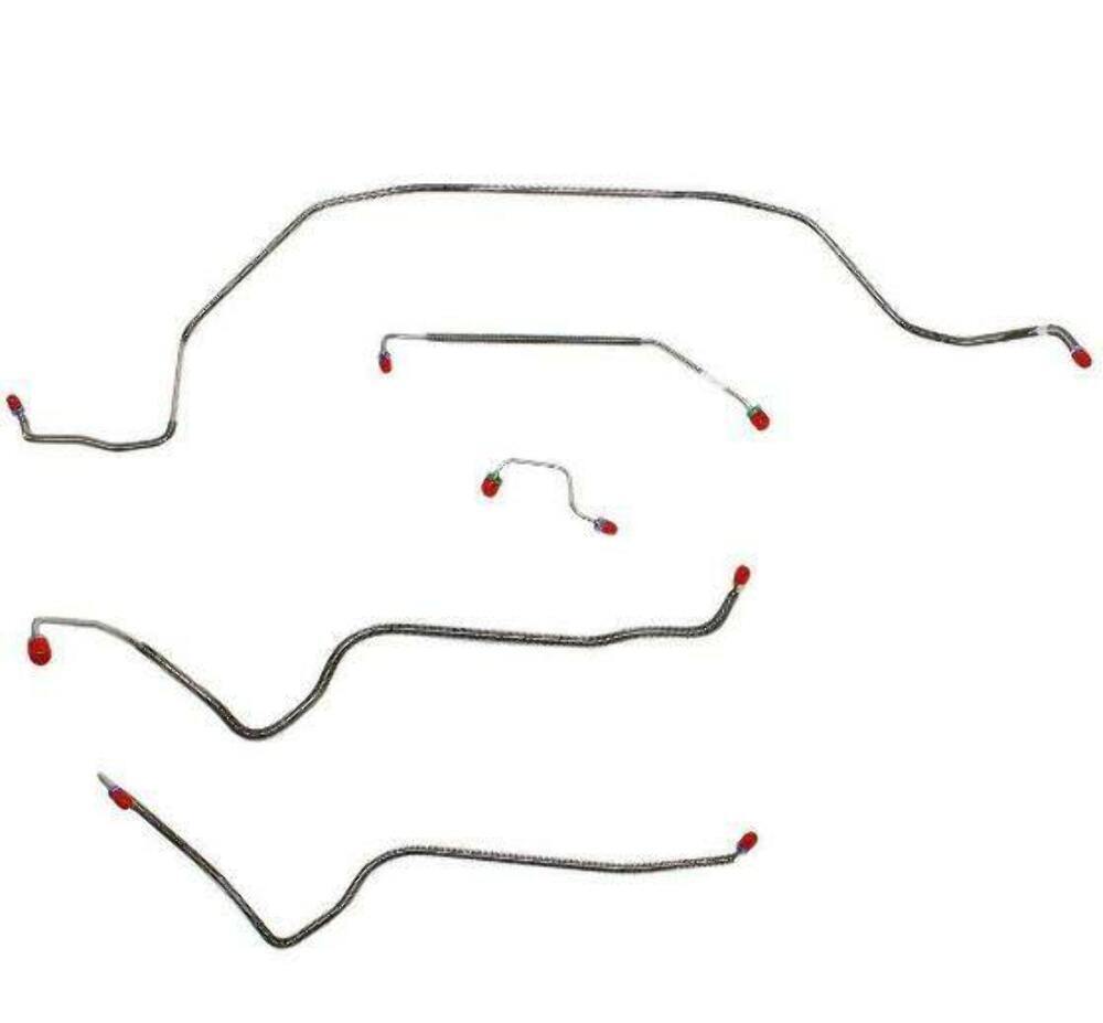 Fits 1989-94 Nissan Altima Front Brake Line Kit with No-ABS 5 Set Steel-NKT8912O