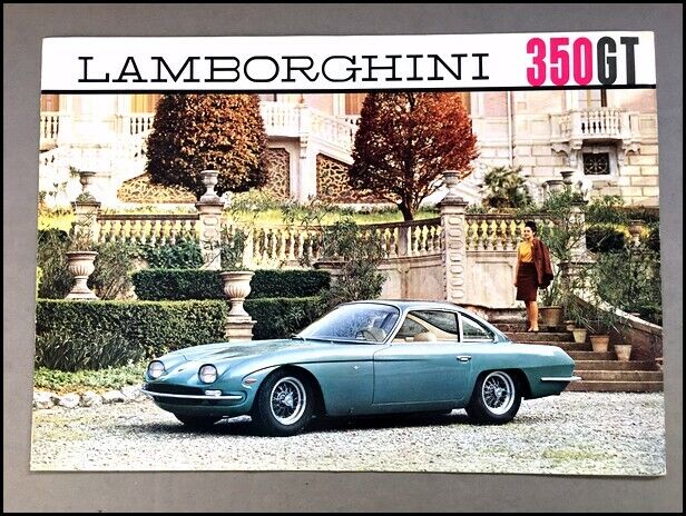 1964 Lamborghini 350GT 350 GT Vintage Original Car Sales Brochure Catalog