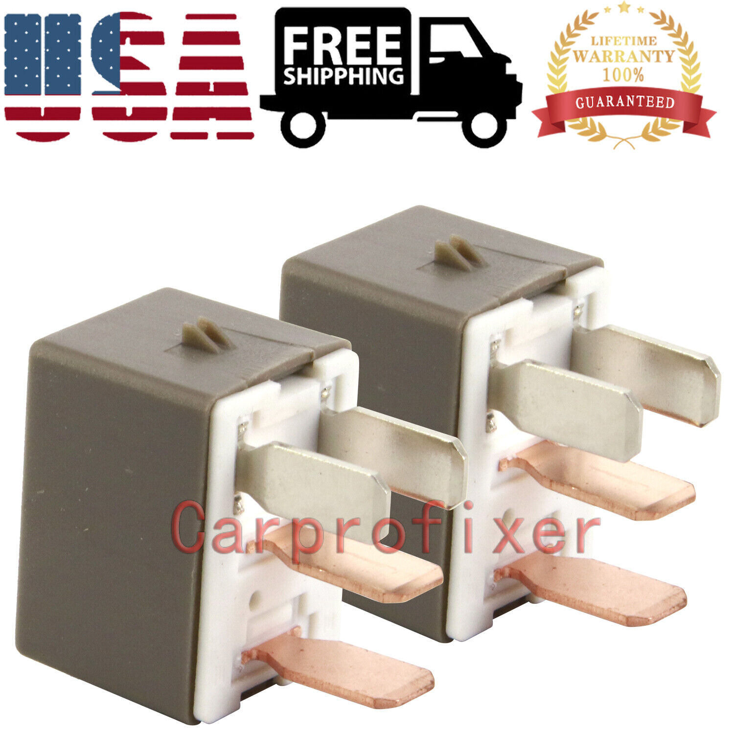 2PC AC Magnetic Clutch Relay 90987-02028 4-Pin 12V FOR Toyota Sienna Lexus ES300