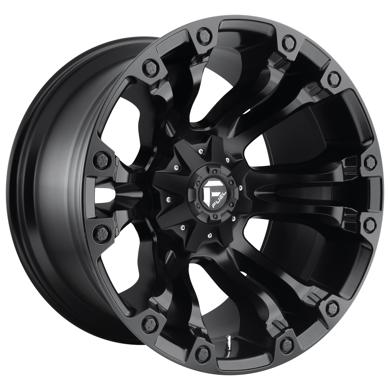 1 New 18X9 6X135/6X139.7 -13 Fuel 1PC D560 Vapor Matte Black Wheel/Rim