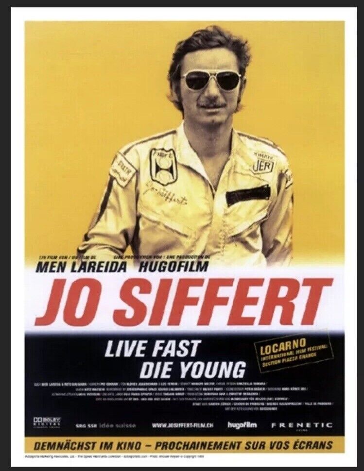 Jo Siffert “Live Fast Die Young” Car Poster Stunning Own It