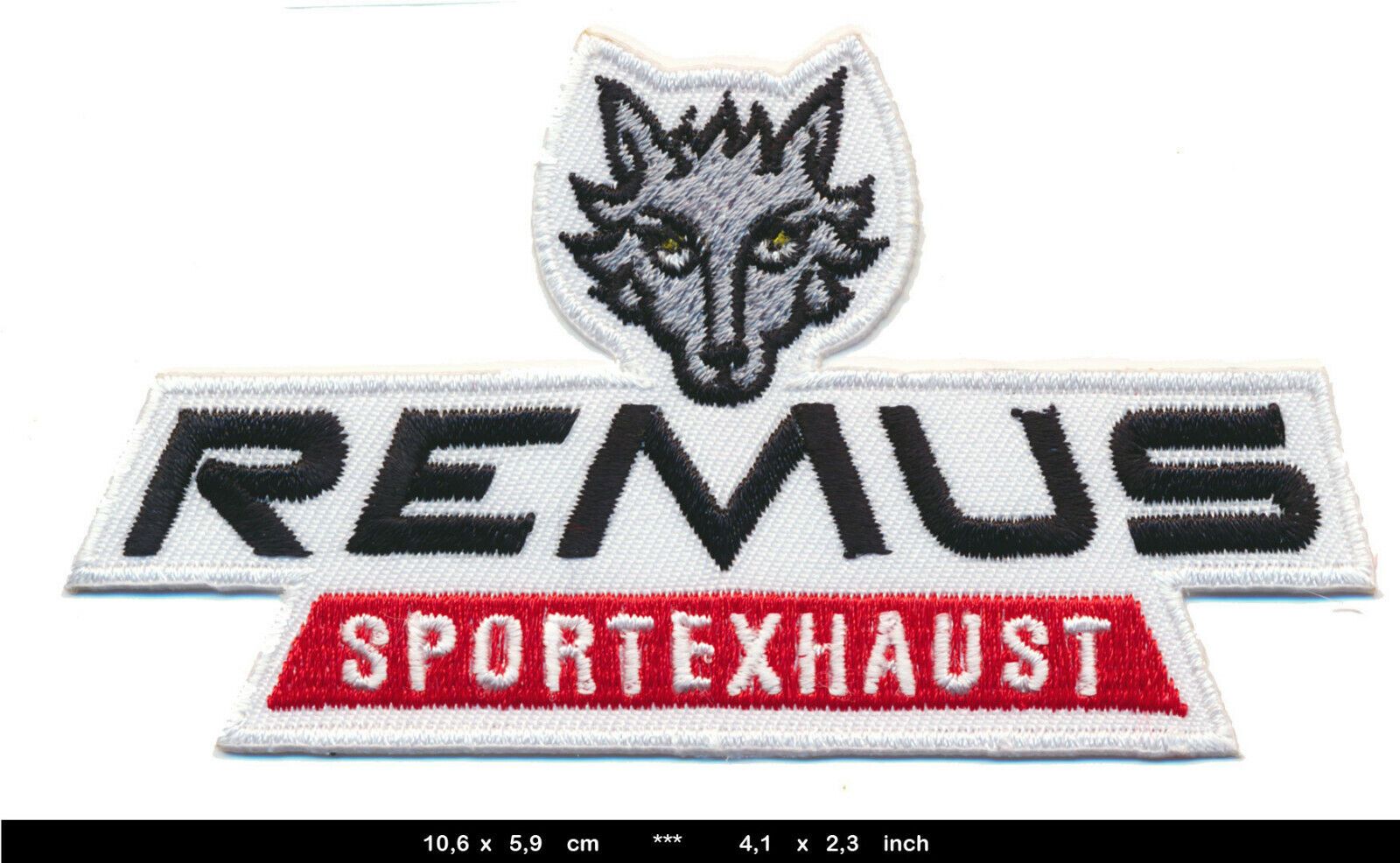 REMUS Patch Embroidered Sew Iron Cars Motorbikes Muffler Exhaust Tuning Racing
