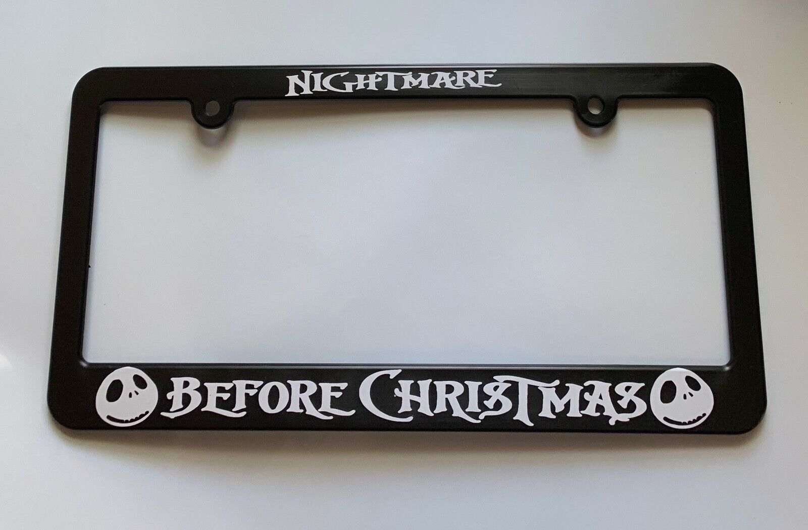 Nightmare before Christmas Skellington Jack License Plate Frame NEW