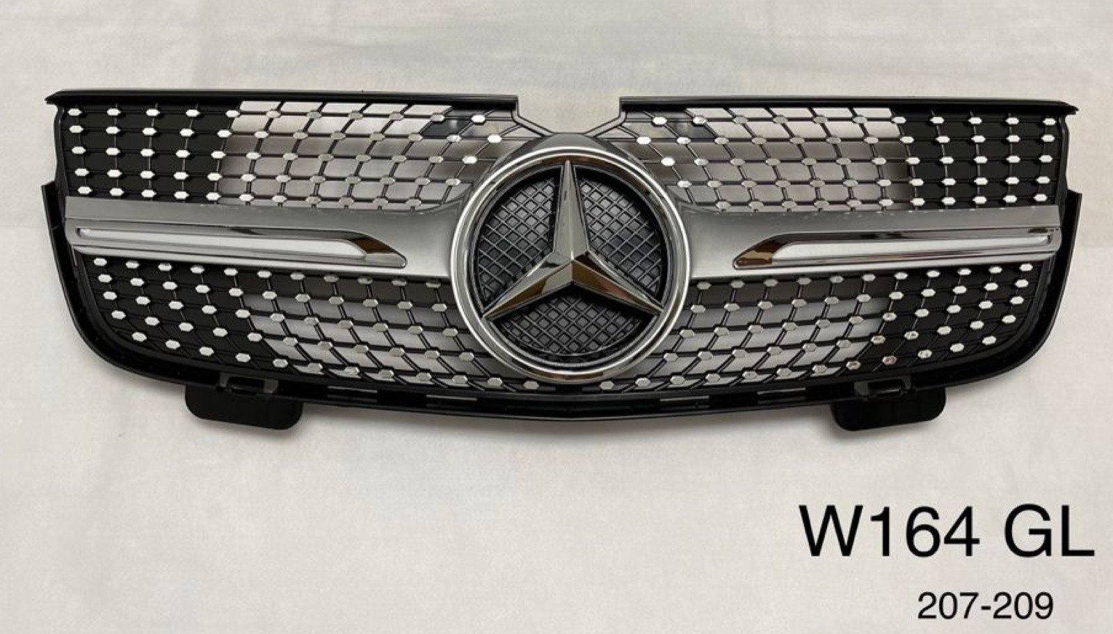 AMG Style Grille Mercedes W164 GL 320/ 450/550 2007-2012 Silver with LED Kit