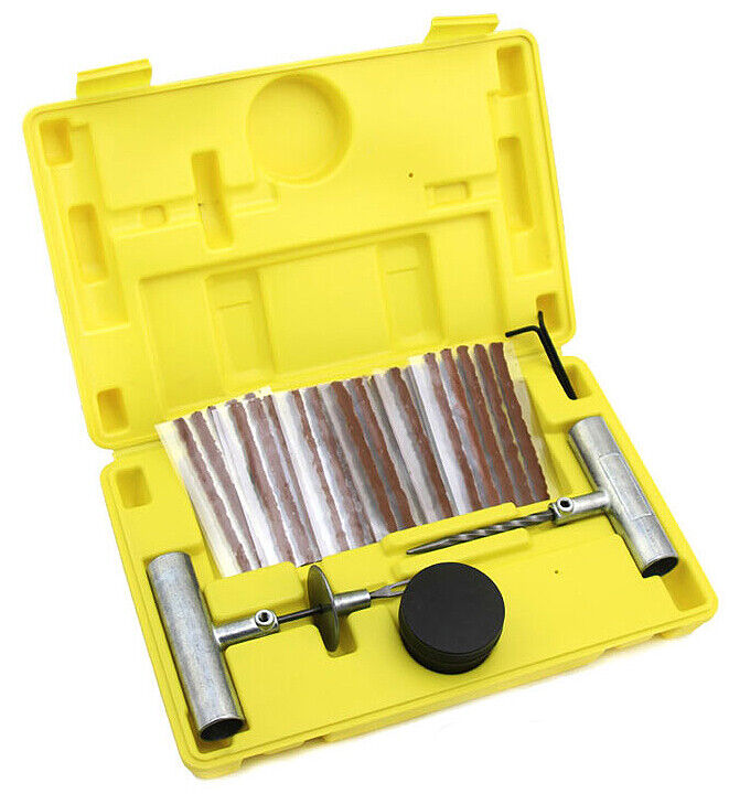 XtremepowerUS 35 Pieces Tire Repair Tool Case Plug Patching Tubeless Tires Kit