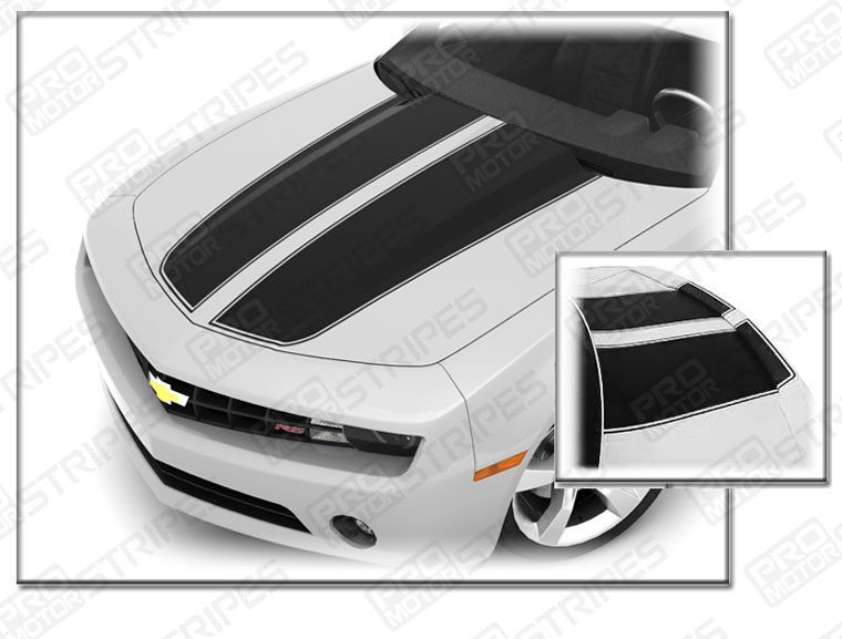 Chevrolet Camaro 2010-2015 Rally Sport Stripes Hood & Trunk Decals -Choose Color