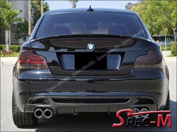 Painted OEM 475 Sapphires Black Tail Lip Spoiler For BMW E82 128i 135i 1 M Coupe