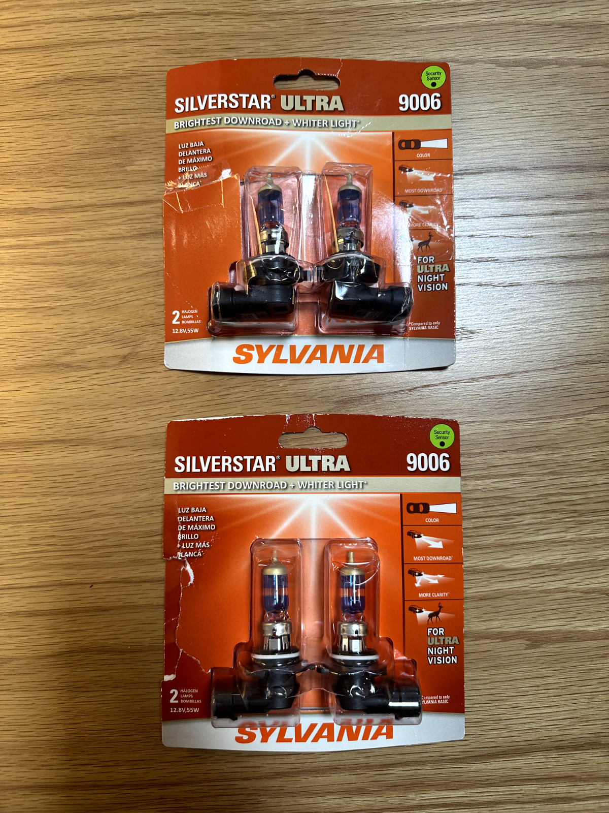 Sylvania Silverstar ULTRA 9006 Headlight Bulbs—(2) Pairs, (4) Bulbs