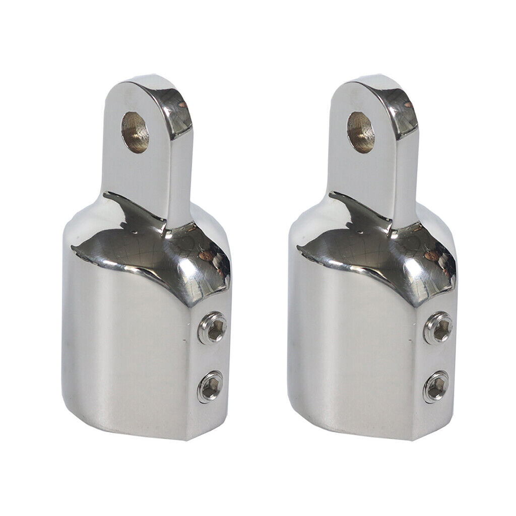 2Pcs 316 Stainless Steel Bimini Top Cap Eye End Boat Fitting for 1\