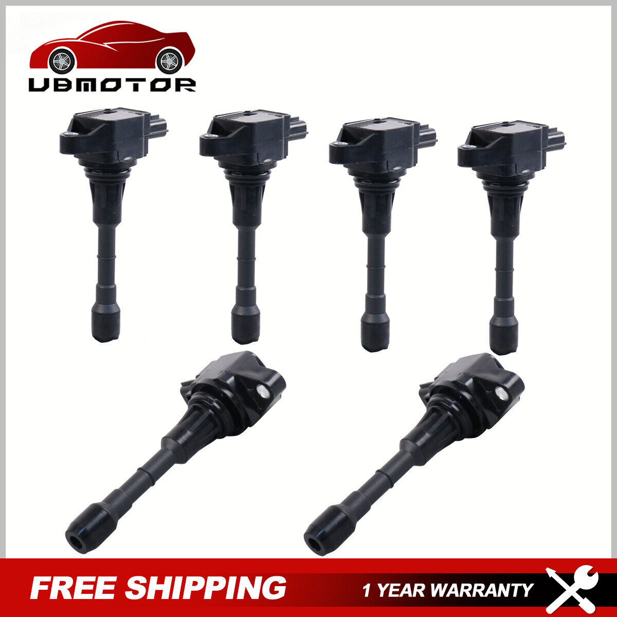 Pack 6 Ignition Coils For Nissan Murano Altima Pathfinder Infiniti EX35 UF-550