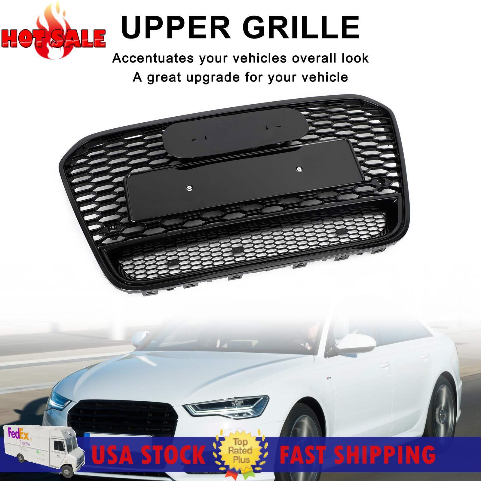 🔥RS6 Style Front Mesh Honeycomb Grille Grill For Audi A6 S6 C7 2012-2015 2014