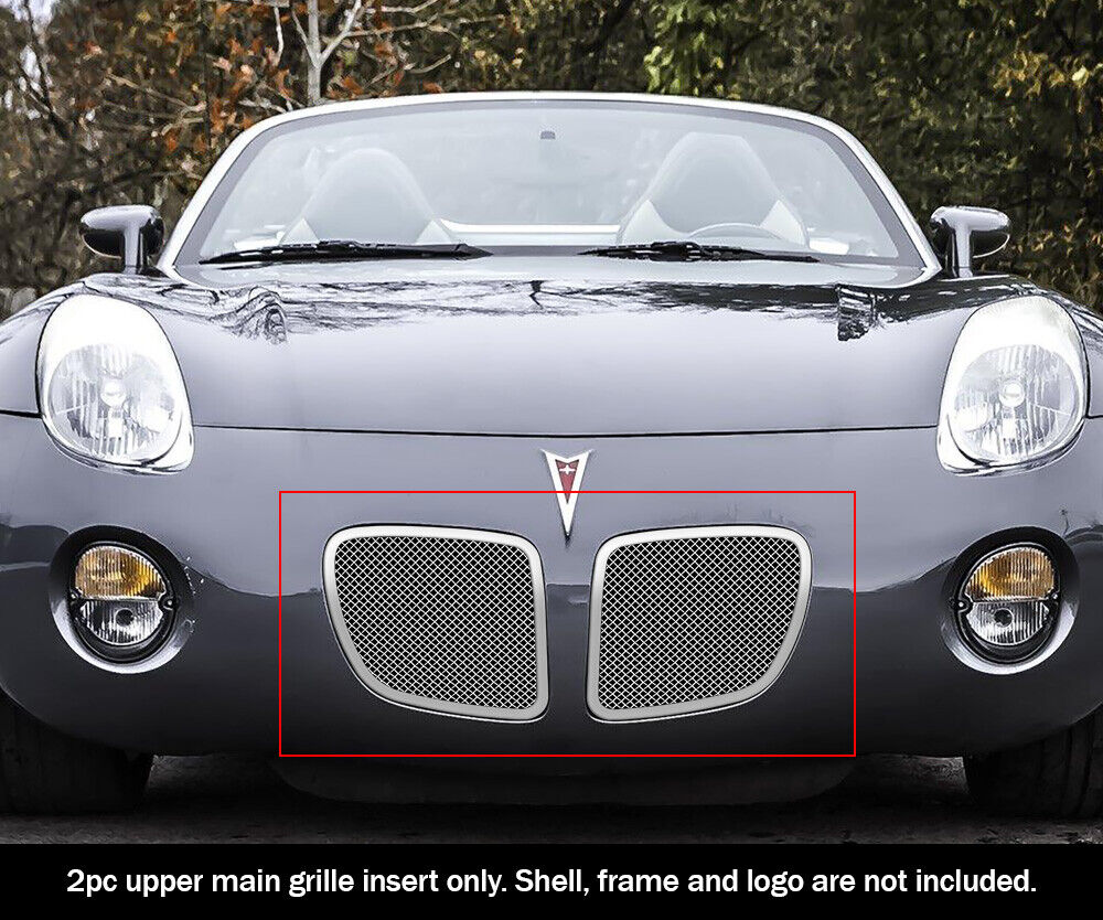 Fits 2006-2008 Pontiac Solstice Stainless Mesh Main Upper Grille Insert