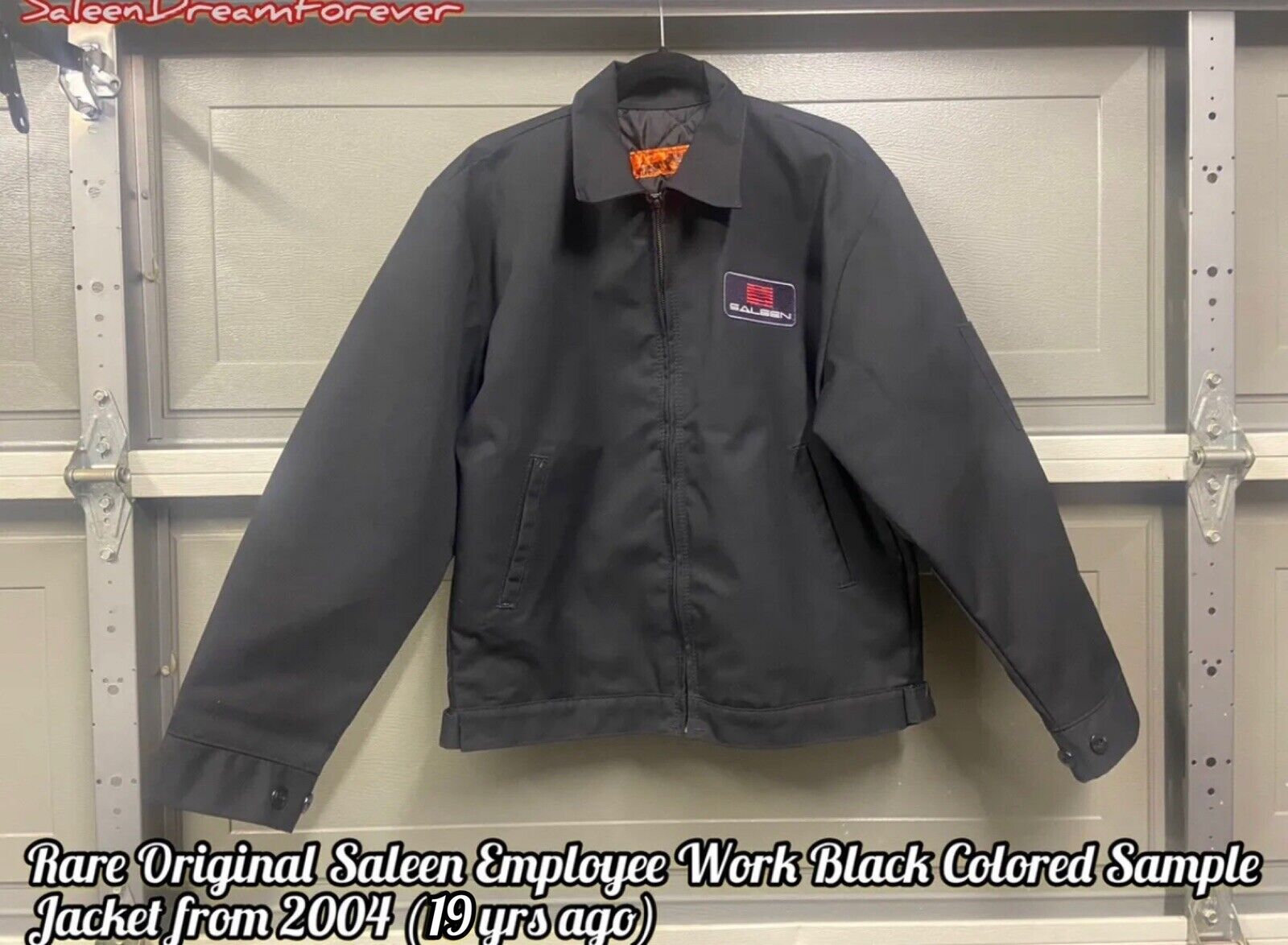 RARE SALEEN EMPLOYEE BLACK COLORED WORK JACKET S281 S281SC MUSTANG FRM 04 FORD