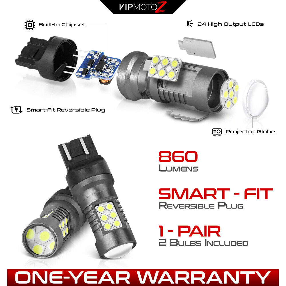 [2021 NEWEST] Ultra Xenon White LED Bulb 7443 7440 7444 7441 Light Lamp PAIR NEW