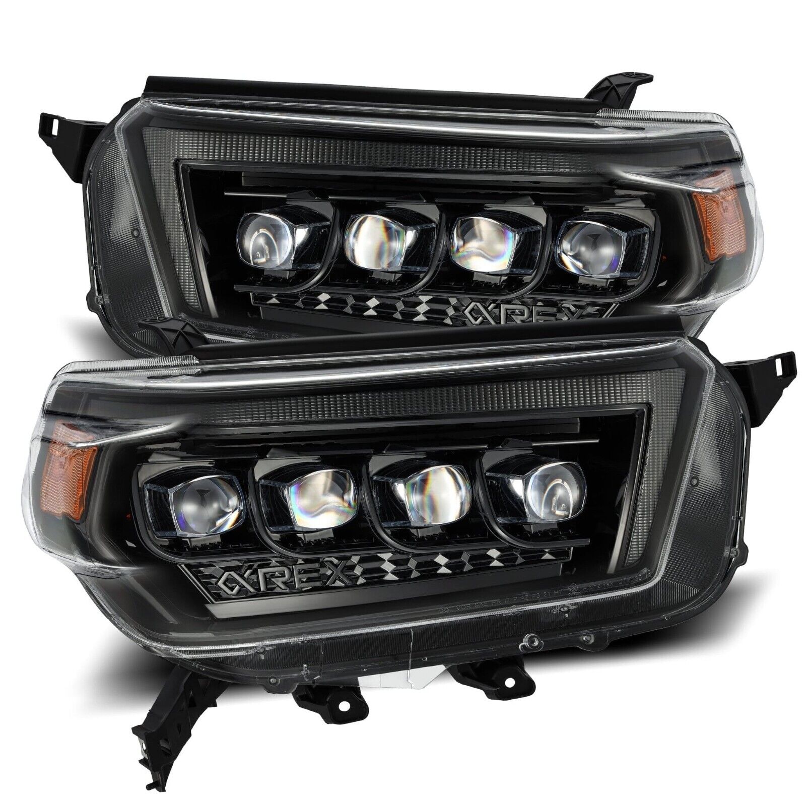 For 10-13 Toyota 4Runner Nova Alpha Black LED Projector Headlight Headlamp 1 Set