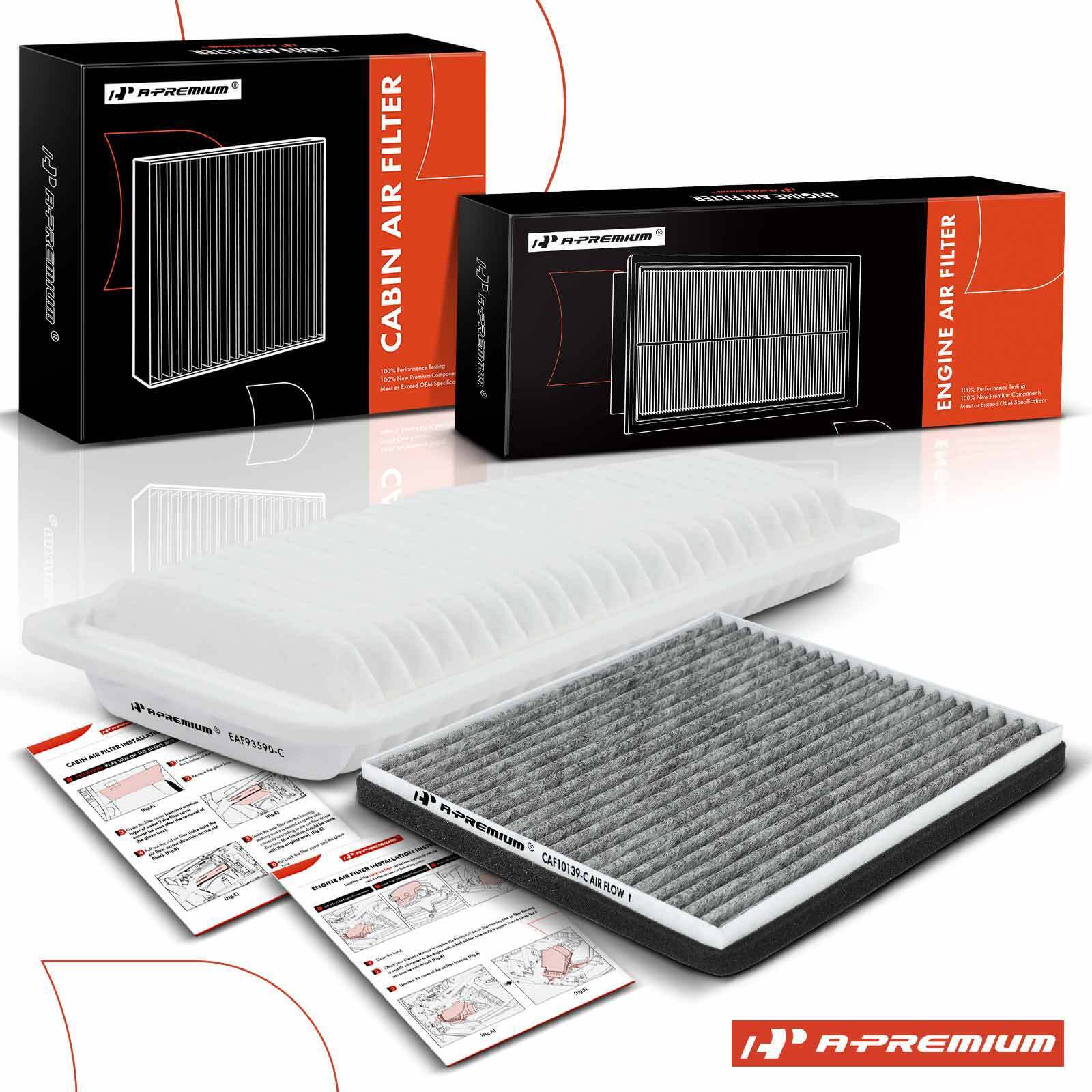1x Engine & 1x Activated Carbon Cabin Air Filter for Toyota RAV4 2001 2002-2005