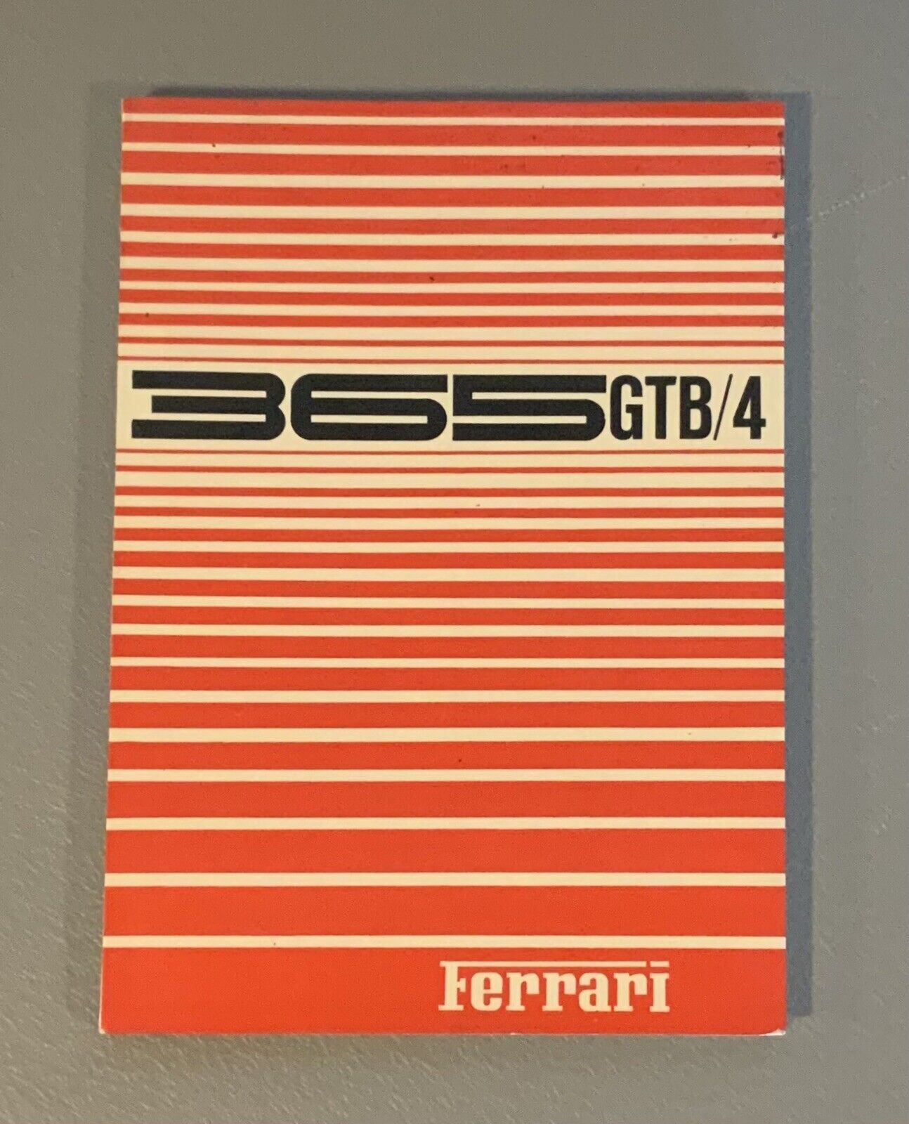 Ferrari 365 GTB/4 Daytona Owners Manual (74/73); Factory Original 