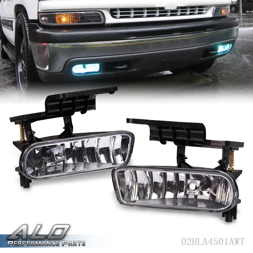 Clear Bumper Fog Lights Driving Lamps Fit For 00-06 Chevy Suburban/ Tahoe
