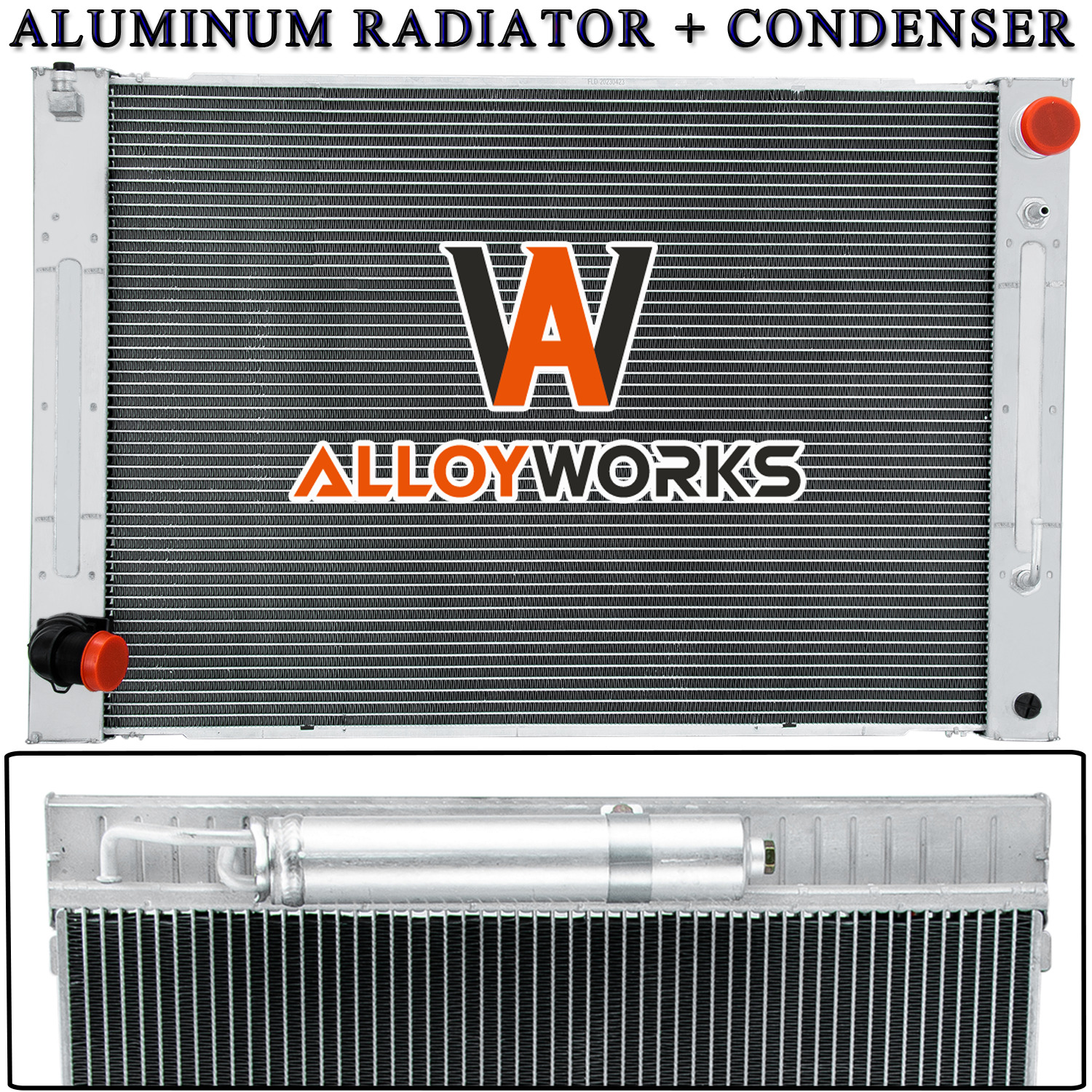 ALUMINUM RADIATOR+CONDENSER COMBO For 2009-20 Nissan 370Z 3.7L INFINITI G25 2.5L