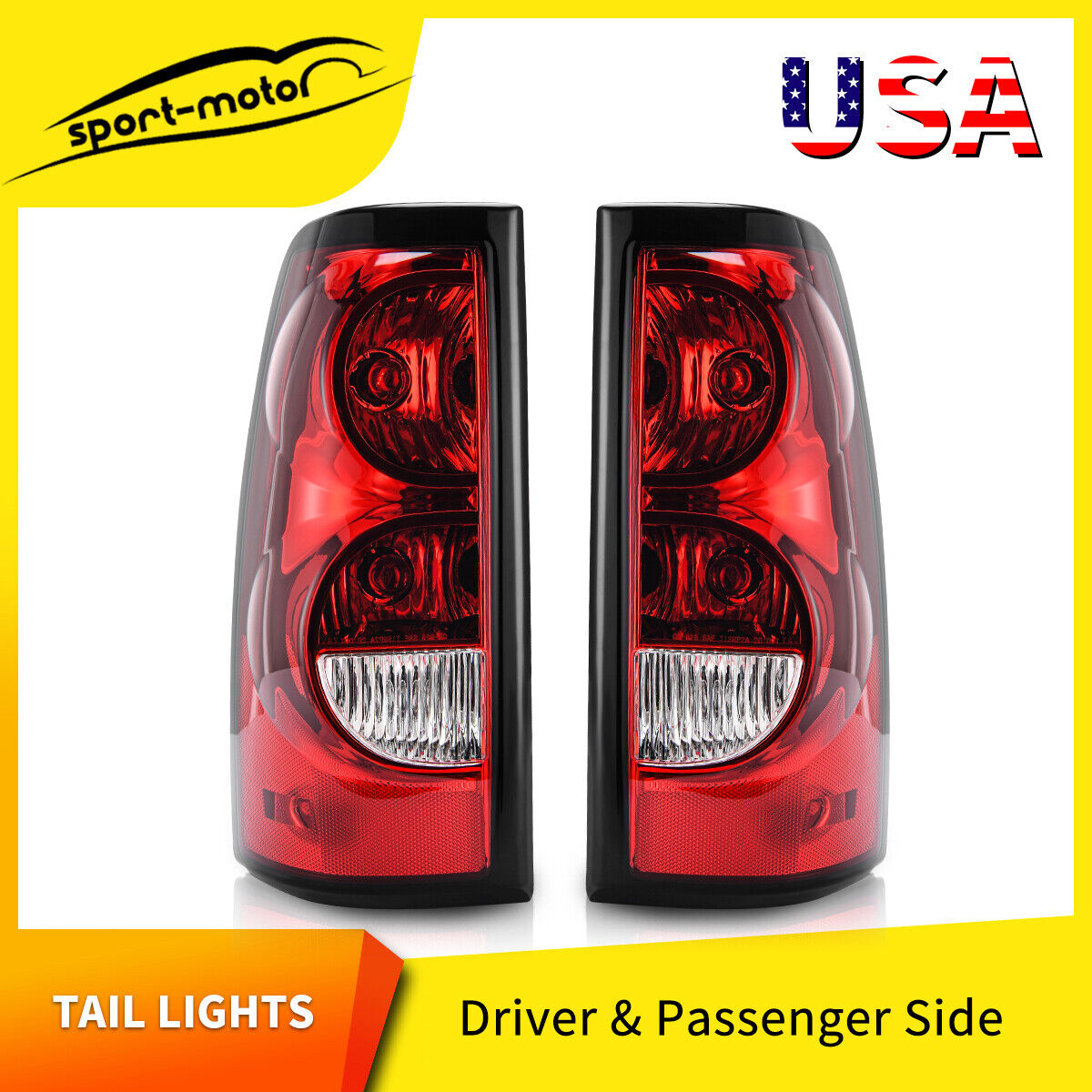 Pair Tail Lights For 2003-2006 Chevy Silverado 1500 2500 Replacement Brake Lamps