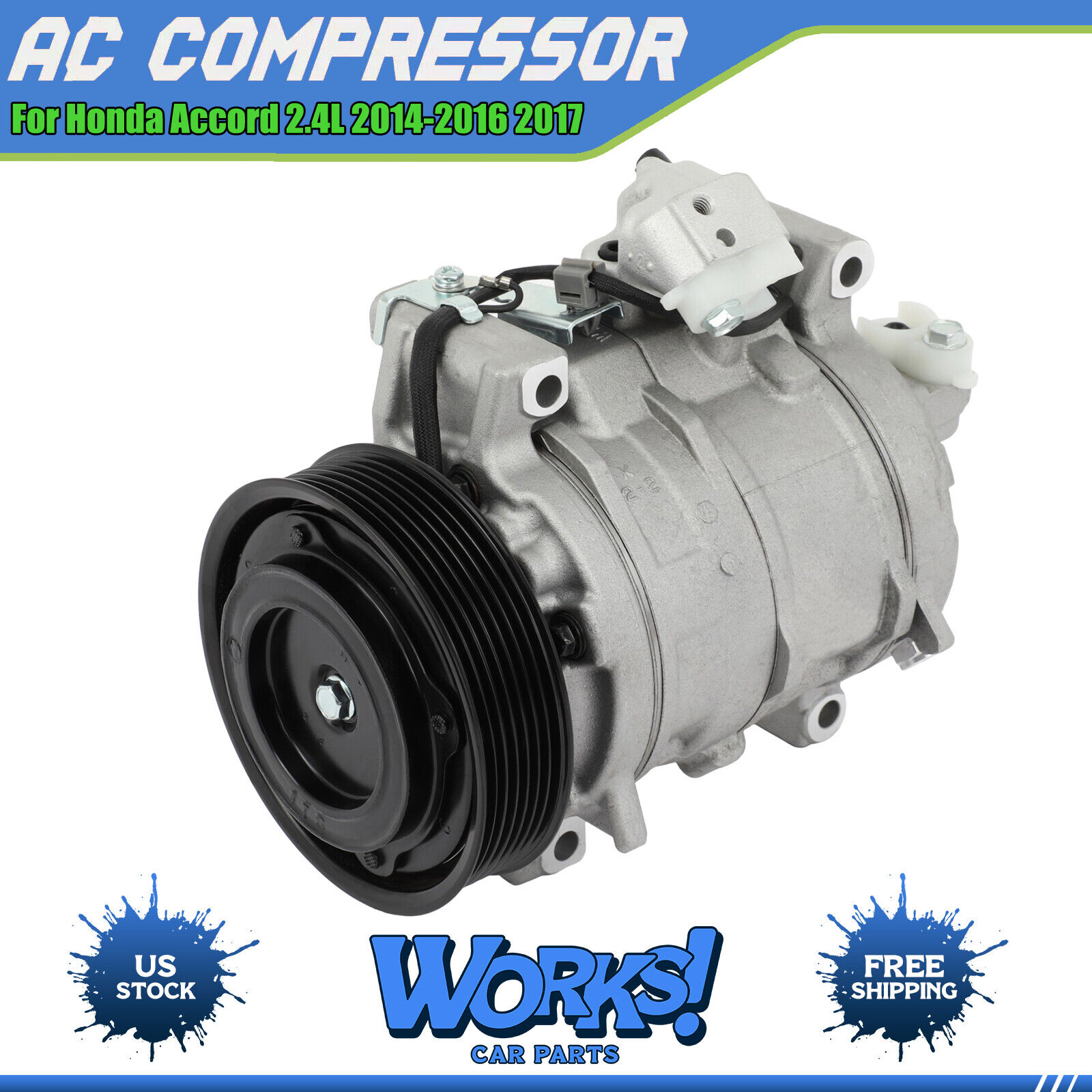 A/C AC Compressor For Honda Accord 2.4L 2014-2016 2017