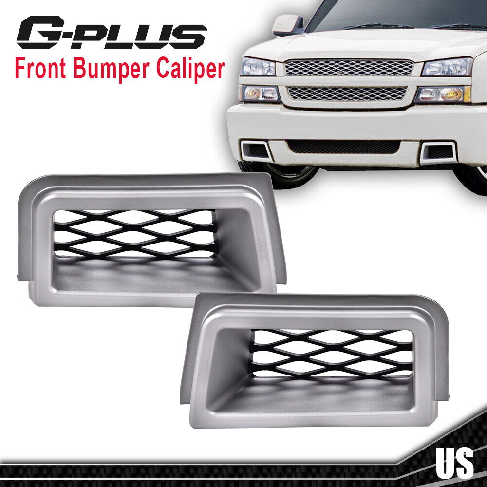  Fit For 2003-2007 Silverado 1500 SS-Style Front Bumper Caliper Air Duct Gray