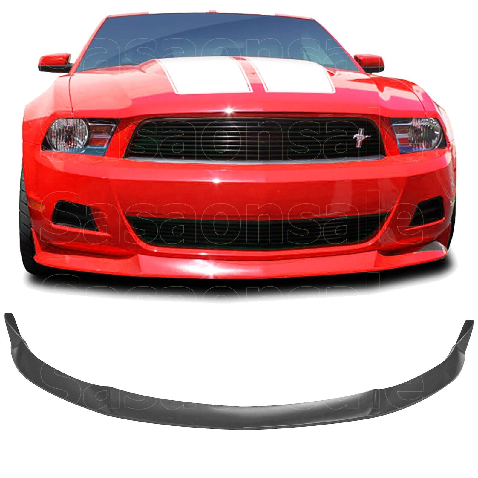 [SASA] Fit for 10-12 Ford Mustang V6 Base Only STL PU Front Bumper Lip Spoiler 