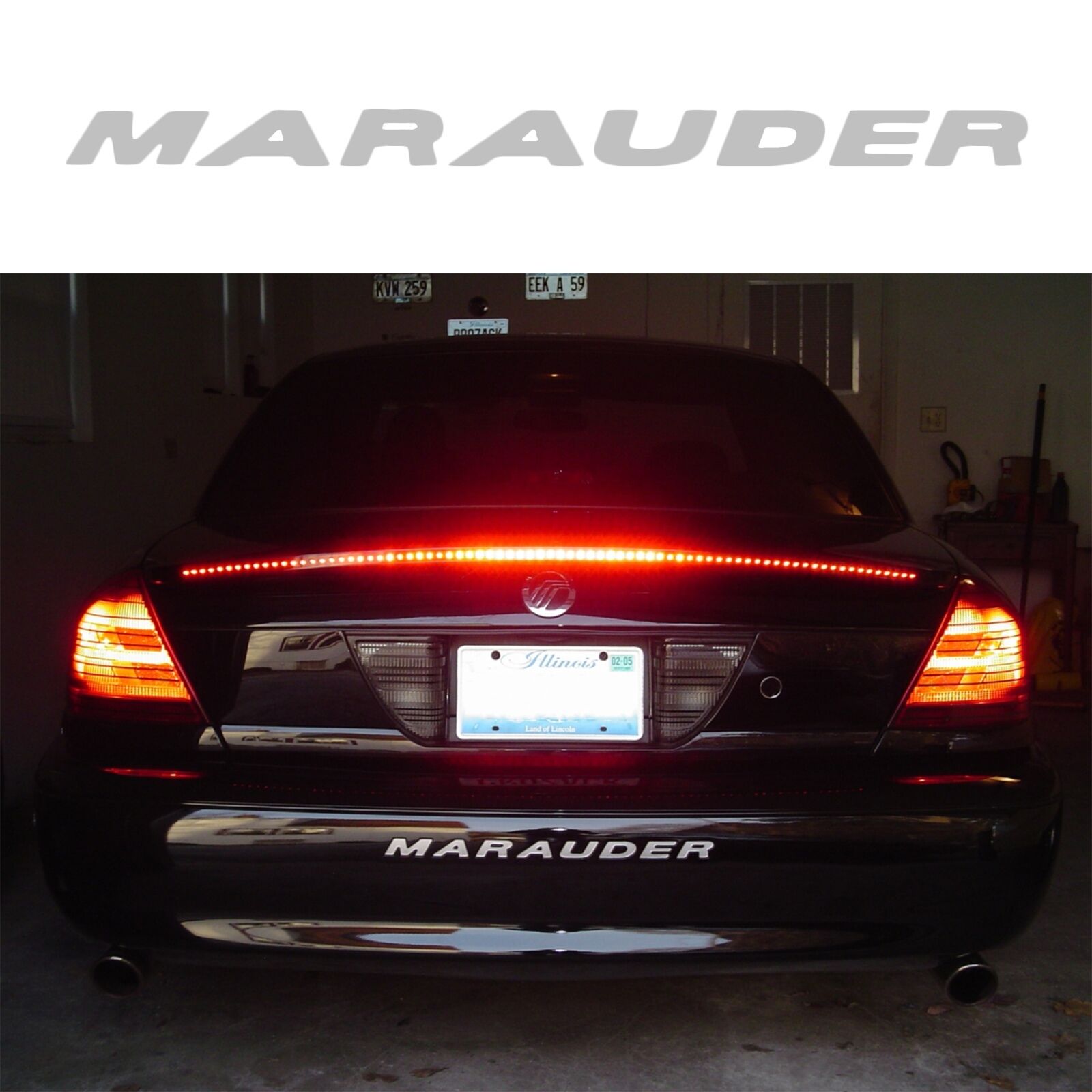 Mirror Chrome Rear Bumper Inserts For 2003-2004 Mercury Marauder New 