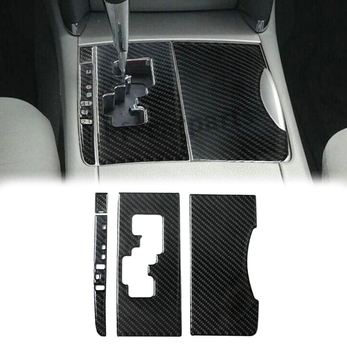 4Pcs/Set Carbon Fiber Gear Shift Panel Trim Type A For Toyota Camry 2007-2011