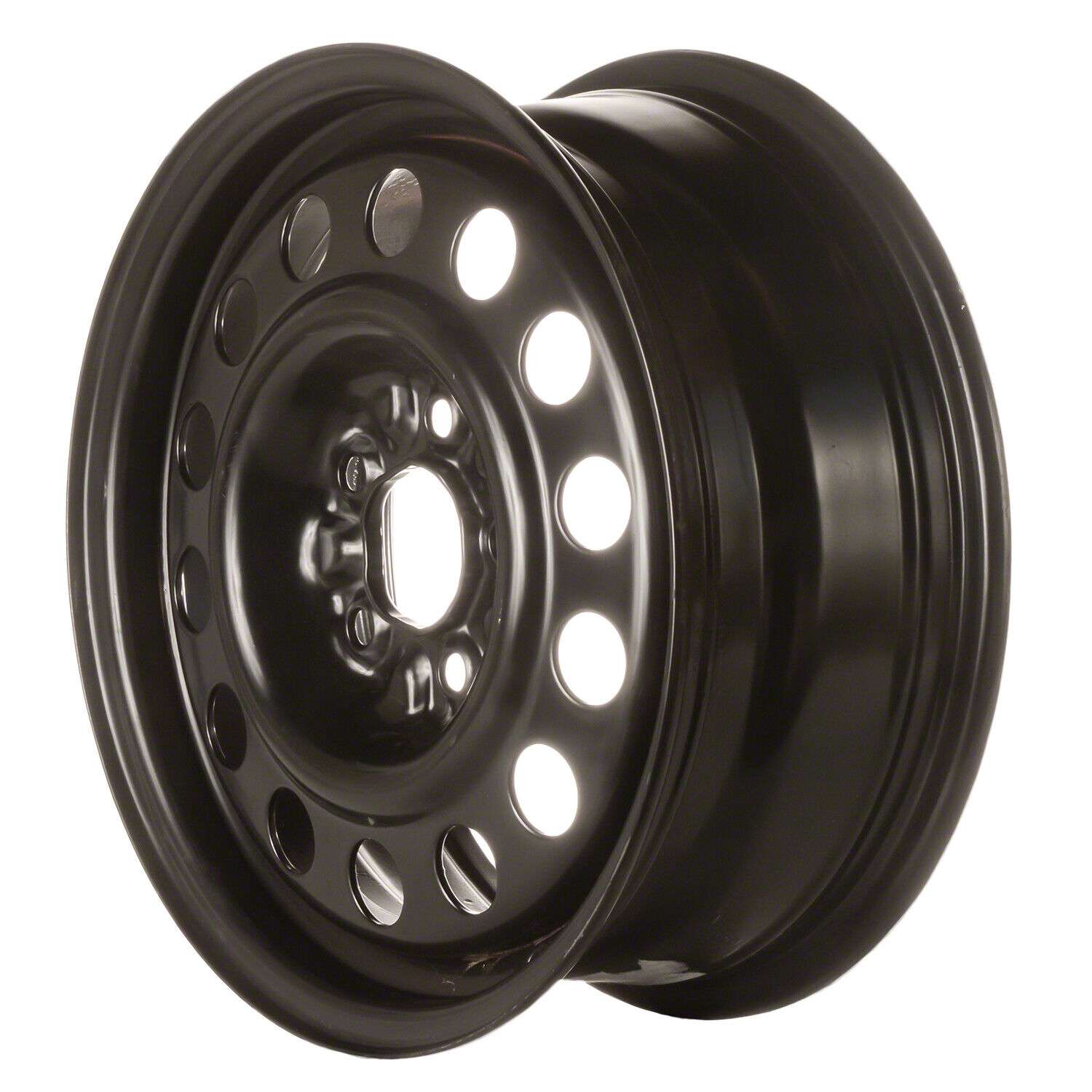 07014 Reconditioned OEM 15x6 Black Steel Wheel fits 2000-2005 Saturn L Series