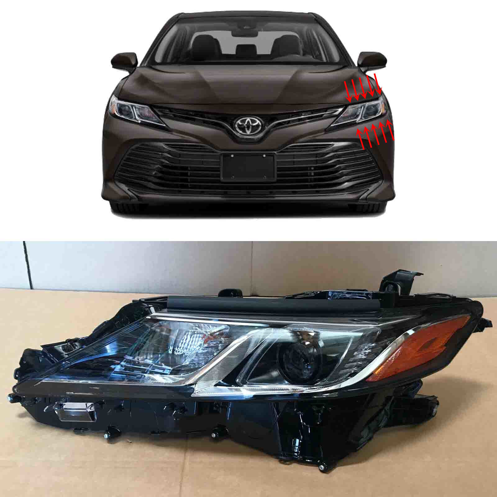LED Projector Headlight for 2018 2022 Toyota Camry L LE SE Driver Left Side