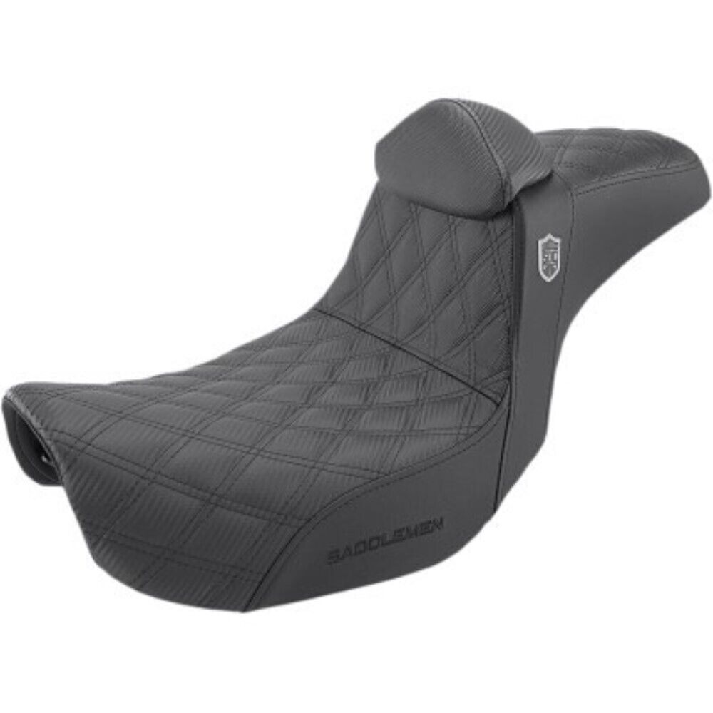 Saddlemen Pro Series SDC Performance Gripper Seat w/ Backrest for FXD Dyna 06-17