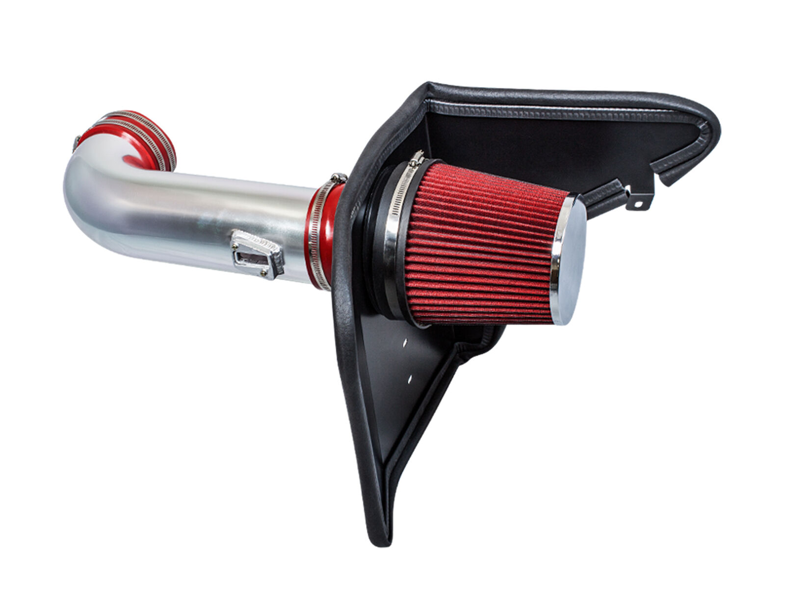 BCP 10-15 Camaro 6.2L V8 Heat Shield Cold Air Intake Induction Kit +RED Filter