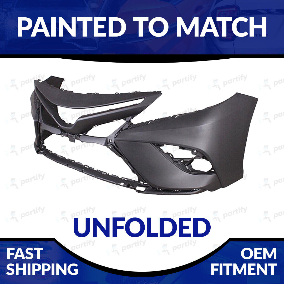 NEW Painted 2018-2023 Toyota Camry TRD Unfolded Front Bumper W/O Snsr Holes