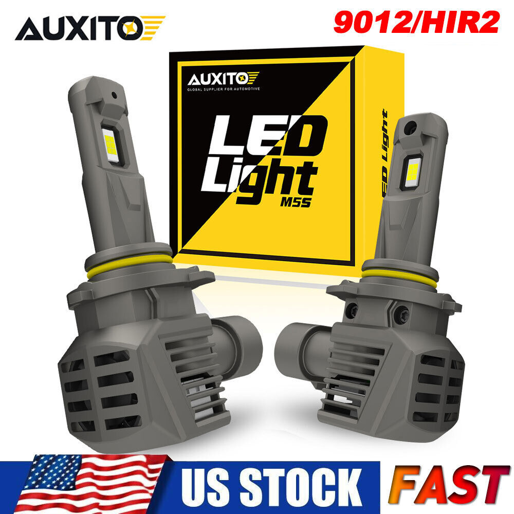 AUXITO 9012 LED Headlight Kit High Low Beam Bulbs Bright White Wireless CANbus