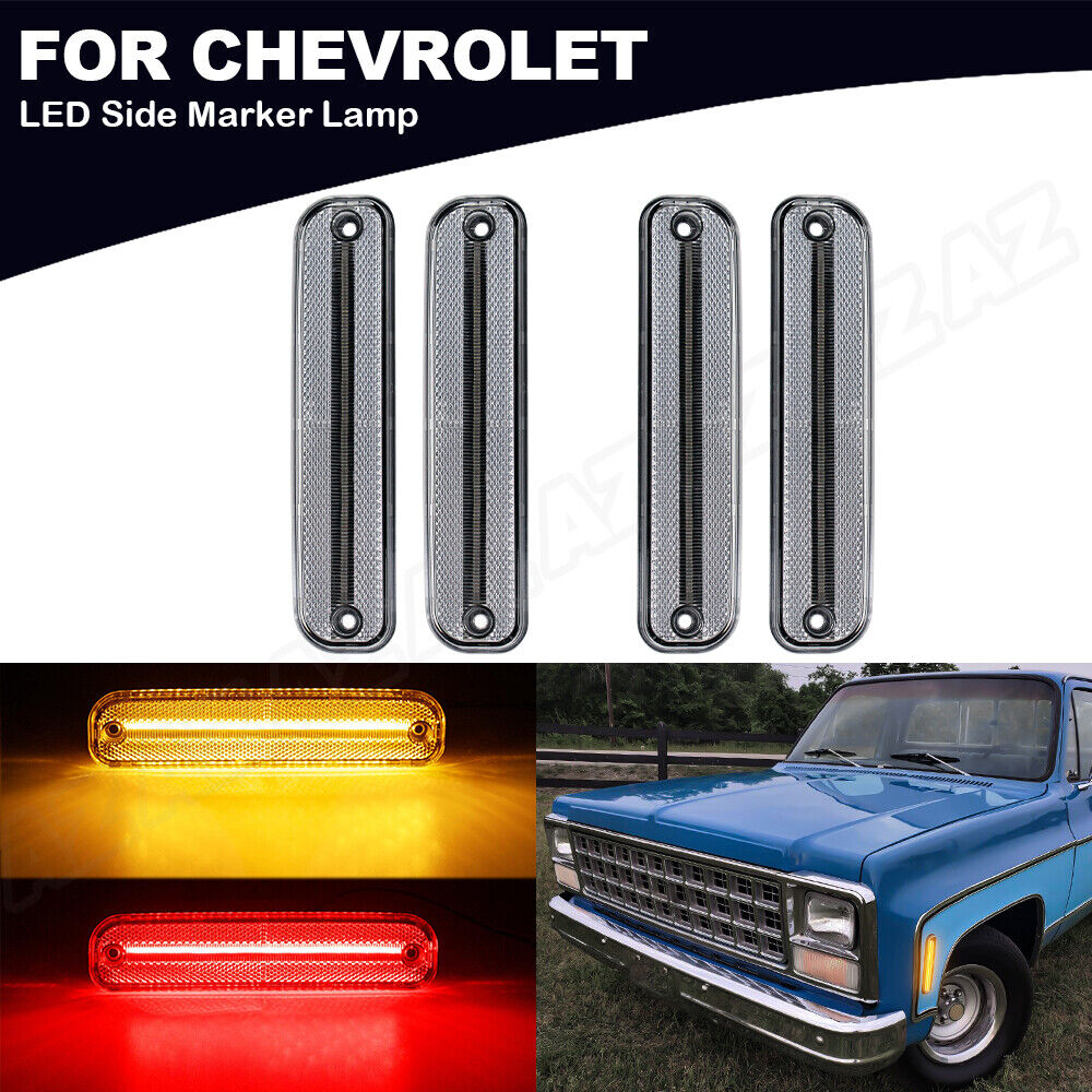 LED Side Marker For 75-80 Chevrolet C10 C20 73-80 GMC Chevy Pickup Blazer Suburb