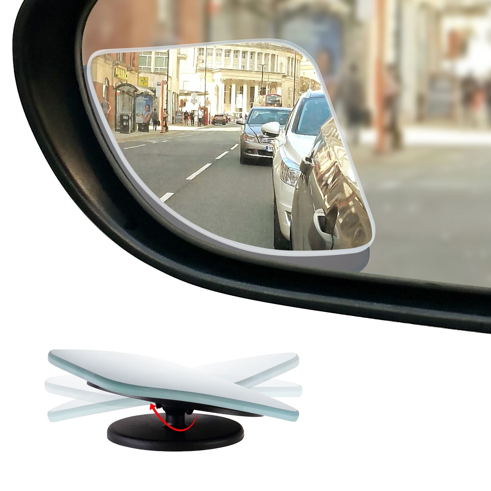 HD Frameless Blind Spot Mirror - Fan Shaped 2.5\
