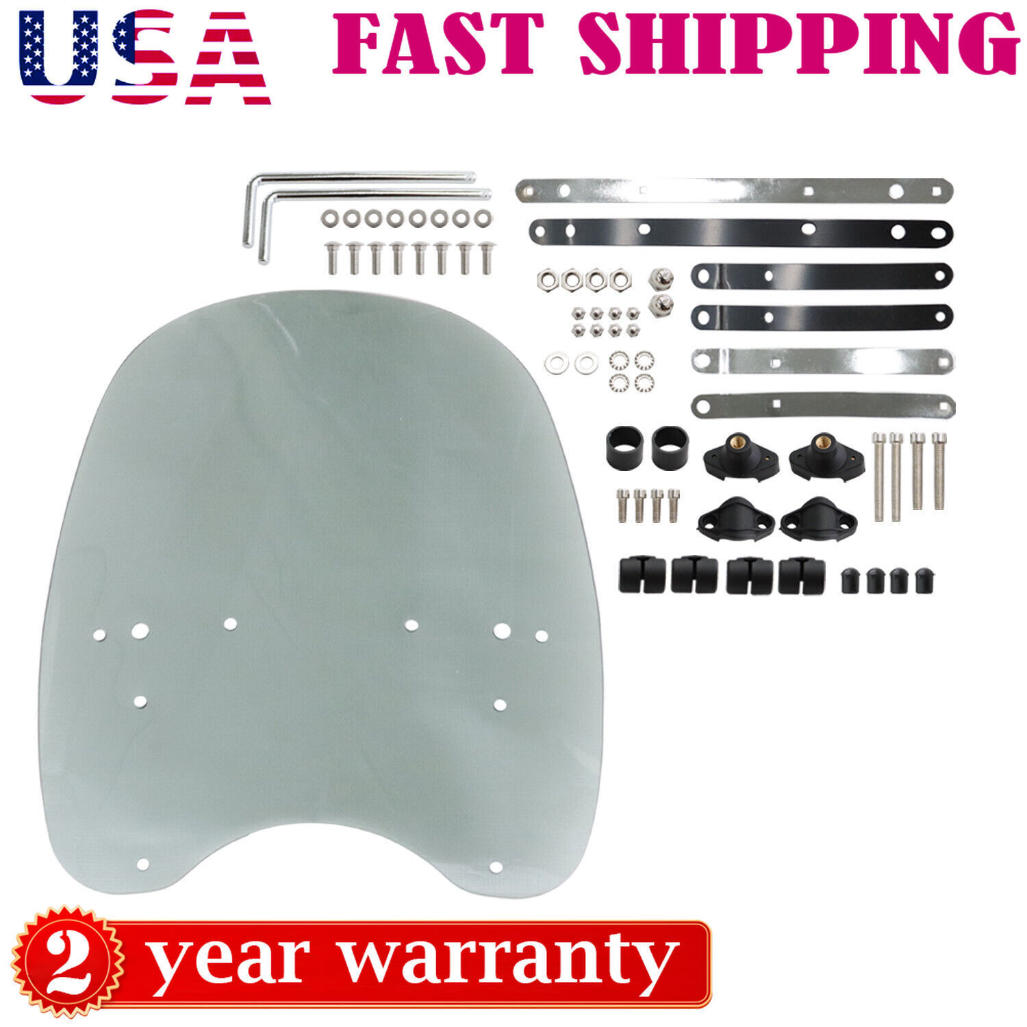 Motorcycle Large Clear Windshield For Harley Honda Magna Shadow Spirit 19\