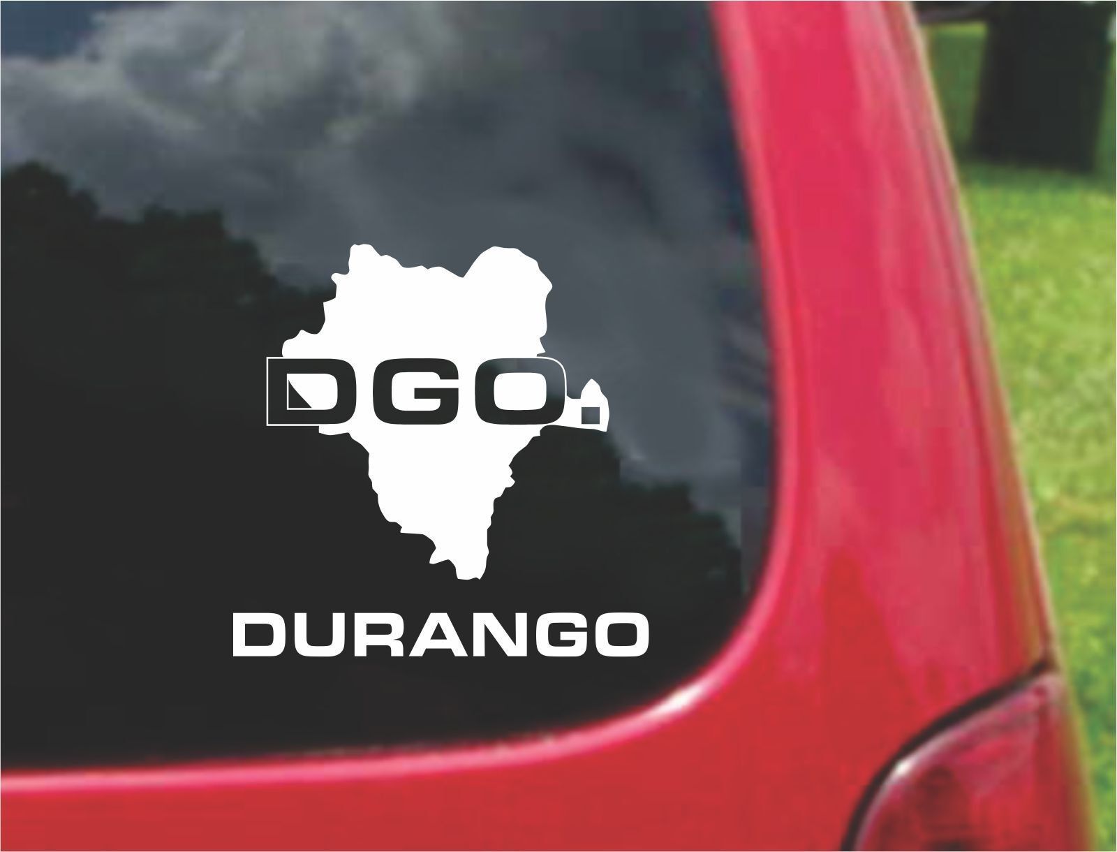 2 (PCS) Durango Mexico Outline Map Stickers Decals 20 Colors To Choose From 