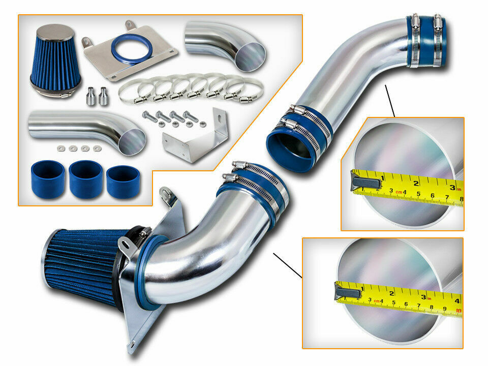 BCP BLUE 87-88 Mustang Non-MAF 5.0L V8 Cold Air Intake Racing System + Filter