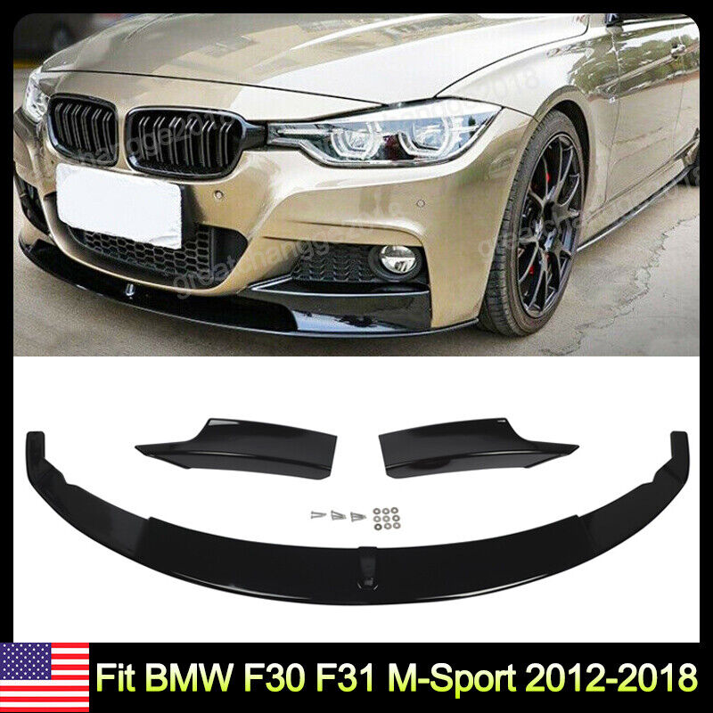Glossy Black Front Lip For BMW 3 Series F30 F31 318i 320i 330i 340i M-Sport