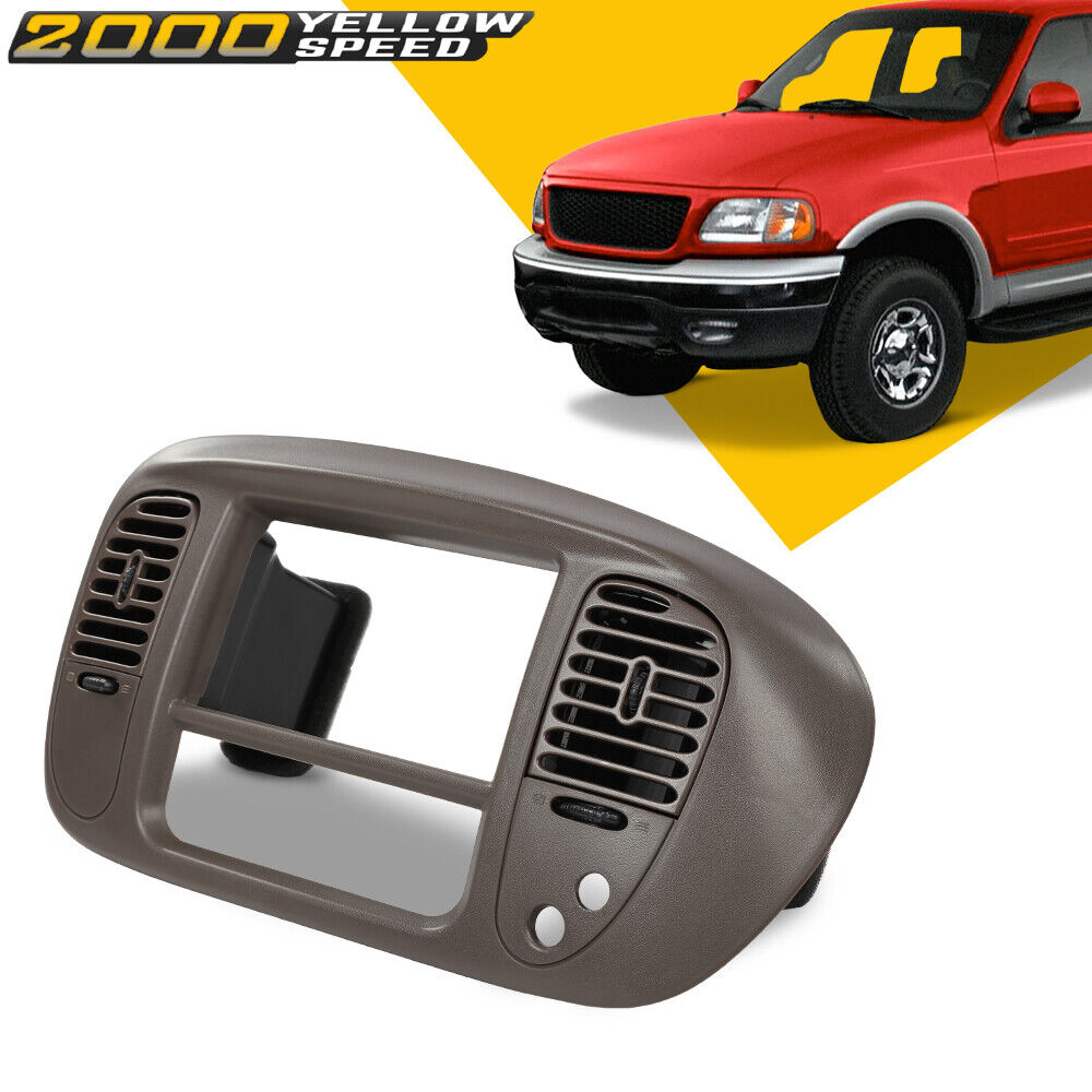 Fit For 97-03 Ford F150 Expedition Brown Center Dash Radio A/C Vent Air Bezel 
