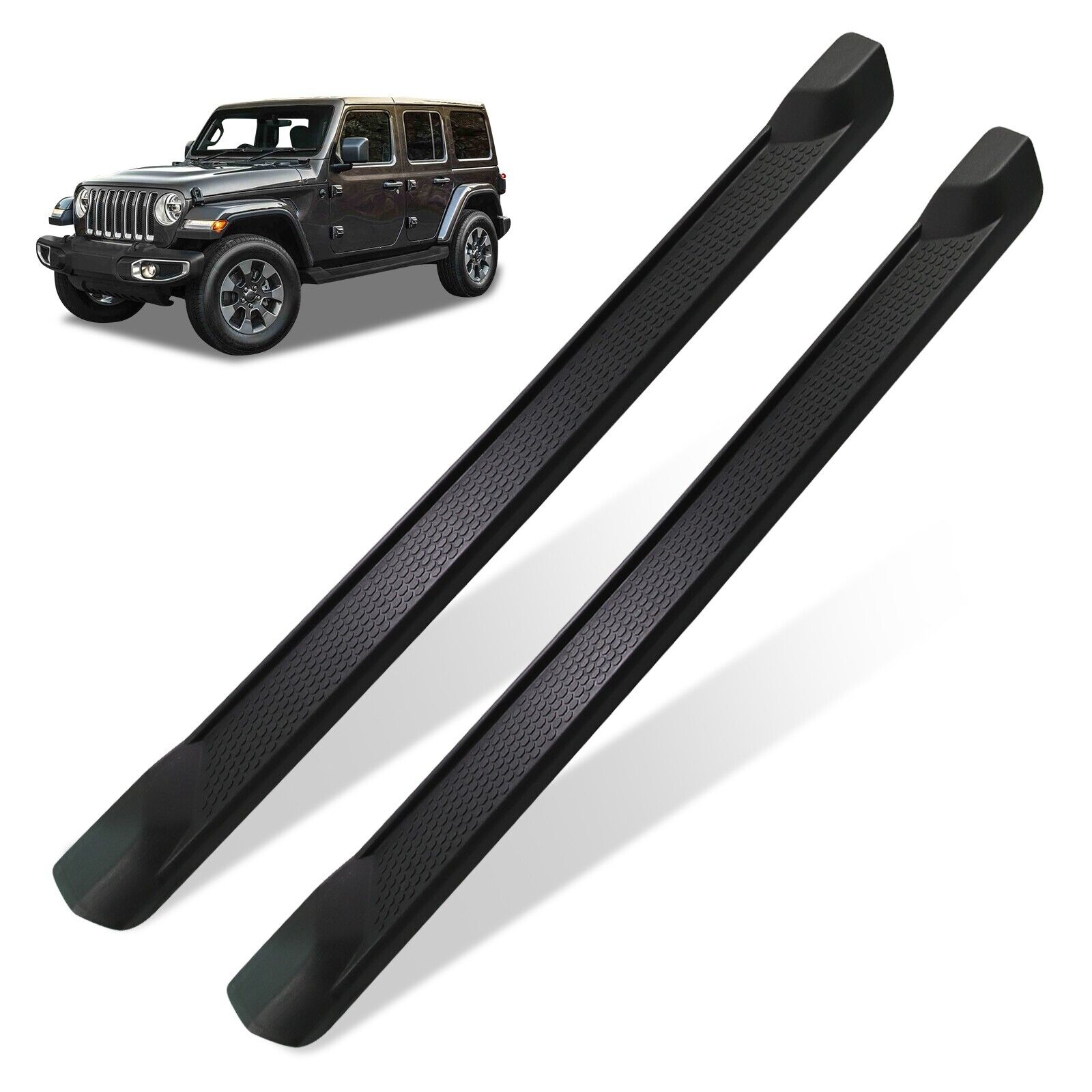 Fit 2023-2024 Jeep Wrangler JL 4 Door Running Boards Side Step Nerf Bar OE Style