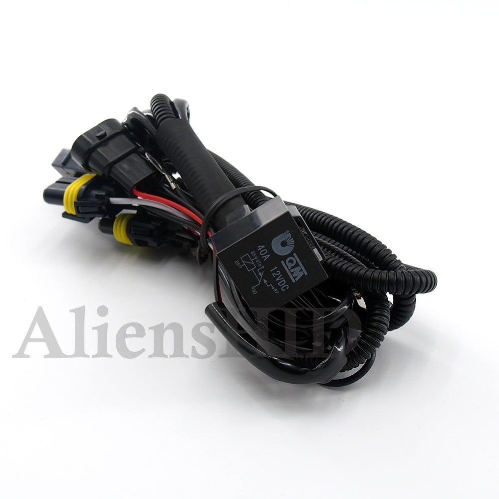Aliens HID Anti-Flicker Relay Wiring Harness For H1 H3 H7 H10 H11 9005 9006