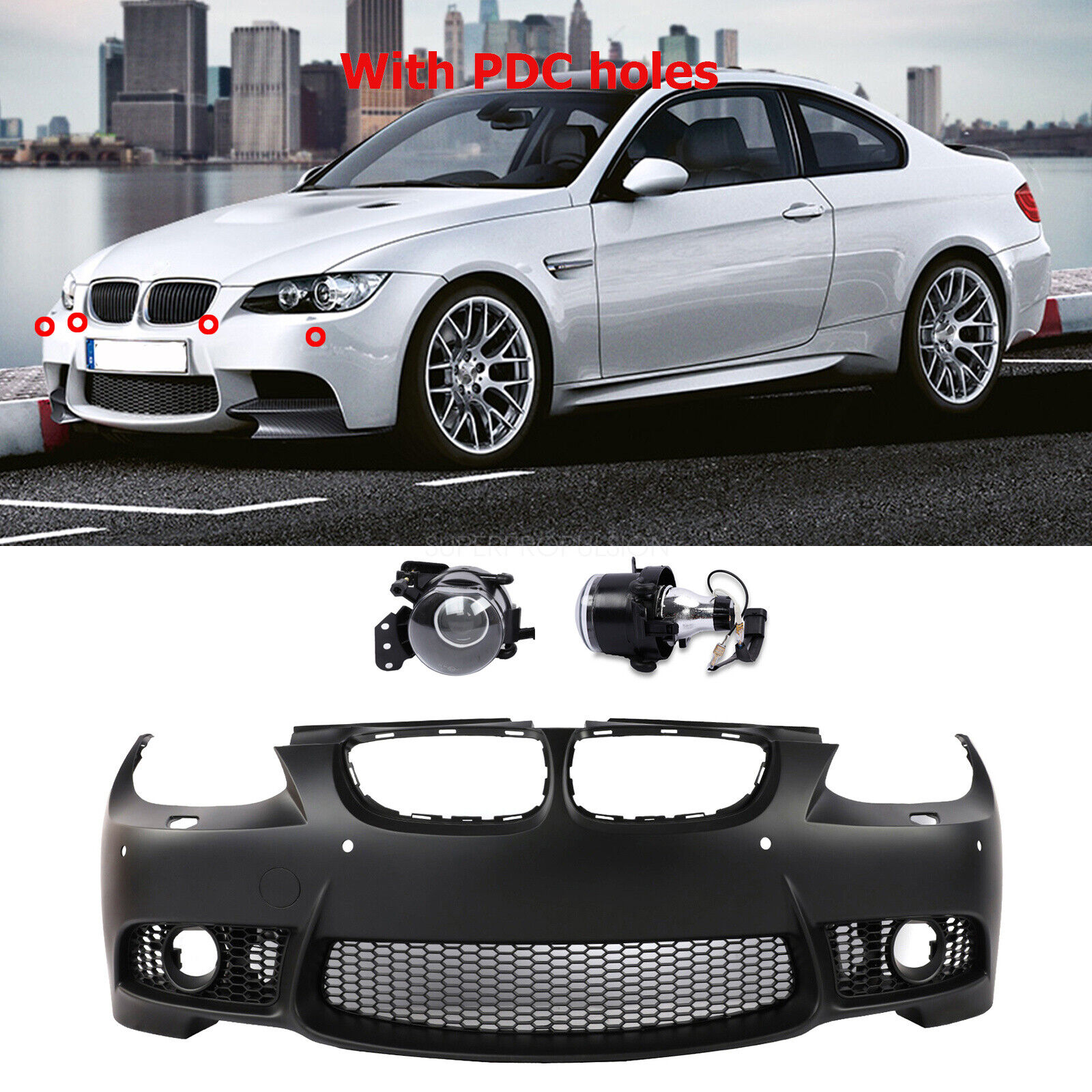 M3 Style Front Bumper Plastic Cover For BMW E92 E93 coupe convertible 07-10