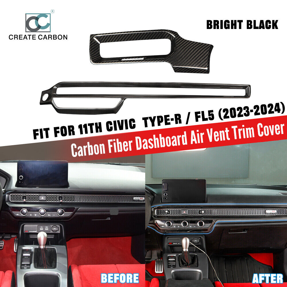 Dry Carbon Fiber Dashboard Cover Trim For Honda 11th Gen Civic Type R FL5 (LHD)