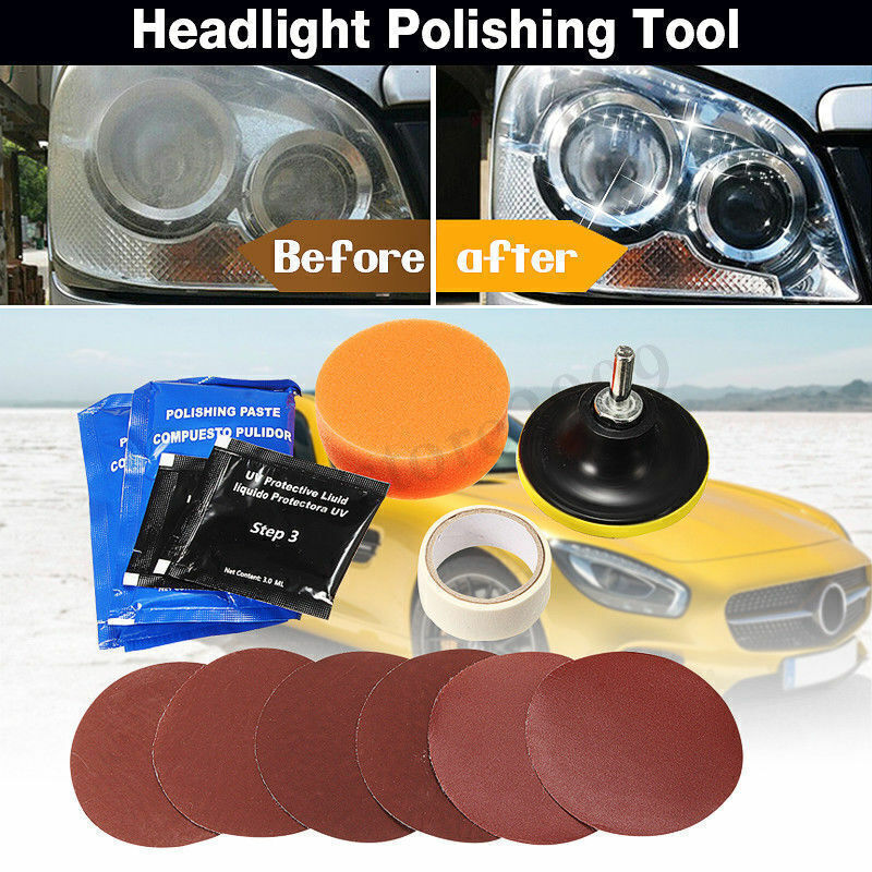 Pro Car Headlight Lens Restoration Repair Kit Polishing Cleaner Cleaning Tool。
