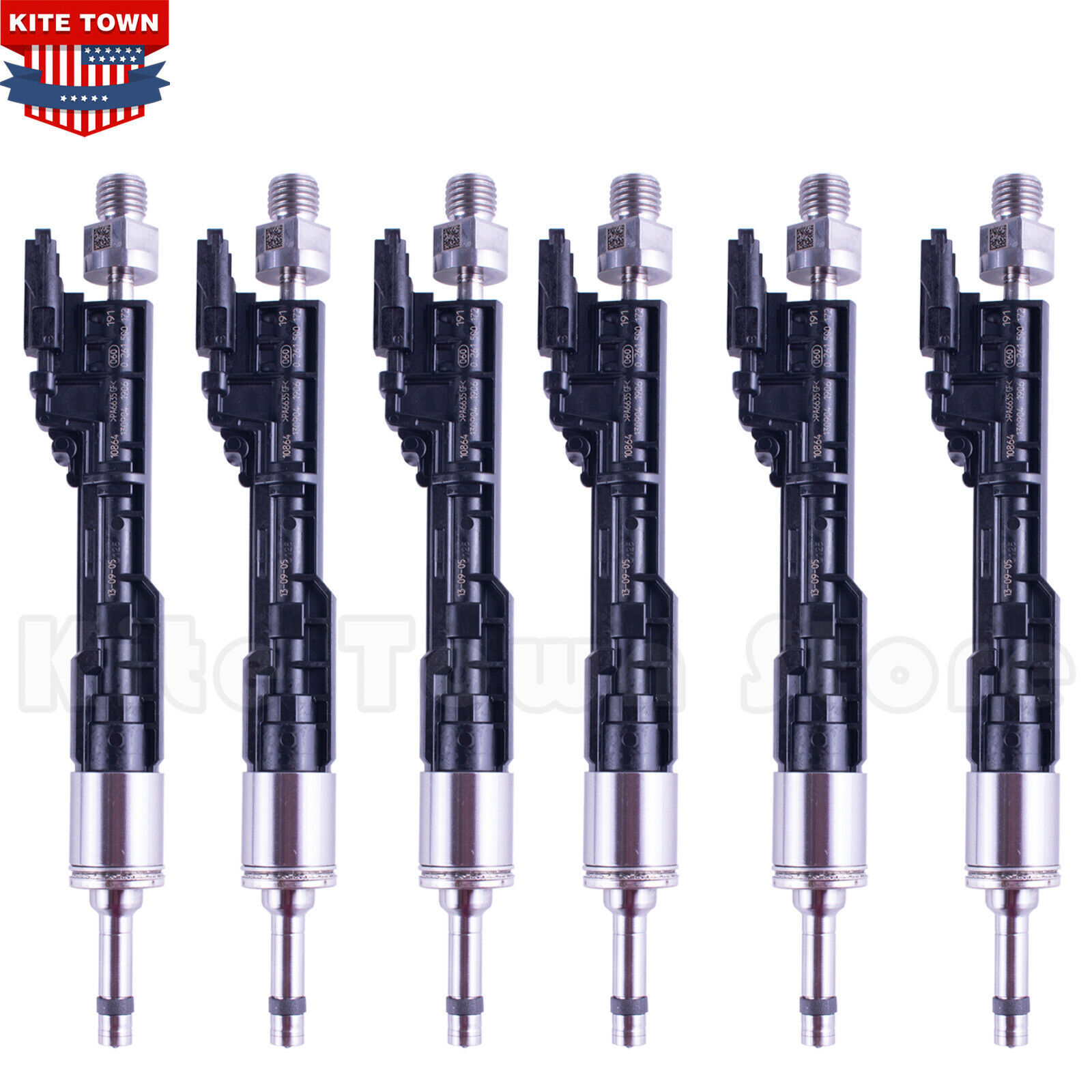 6x Fuel Injectors For BMW 335i 535i 640i 740i 740Li X1 X3 X5 X6 3.0L 13647597870