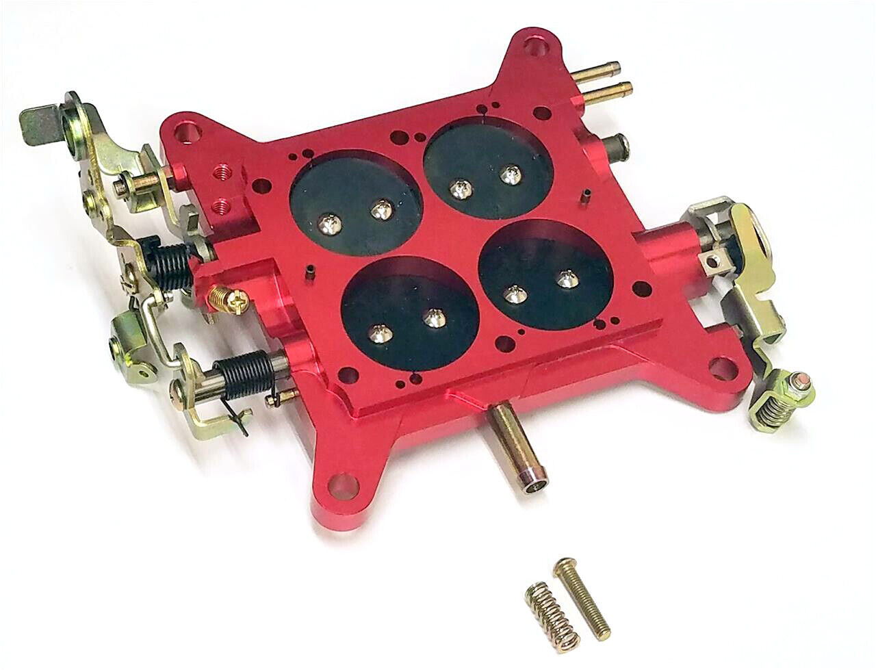 Performance 850 Carburetor Base Plate Holley Quickfuel Double Pumpers Carb RED