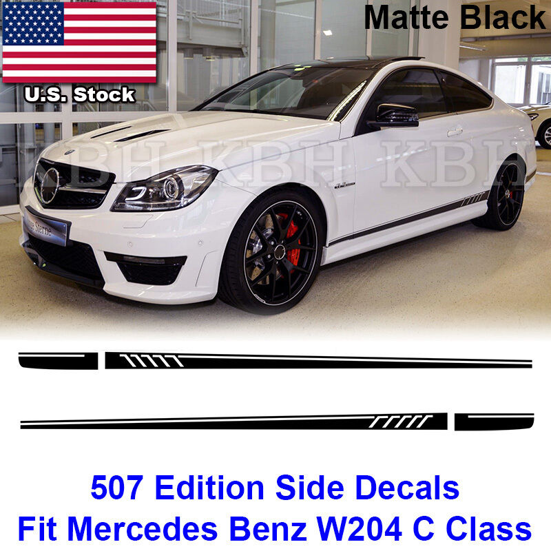 507 Decal Stripes Sticker for Mercedes Benz S204 W204 Coupe C63 AMG Matt Black